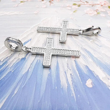 New Charm Pendant Cz Diamonds Cross Brand Europe Style Jewellery For Women -Vintage Gift In 925 Sterling Silver - The Jewellery Supermarket